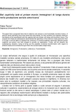 Dal captivity tale al prison movie: immaginari di lunga durata nella produzione seriale americana* Fabio Tarzia