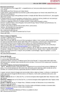 EVENTI info: tel. 0541 53399 - www.riminiturismo.it - Rimini turismo