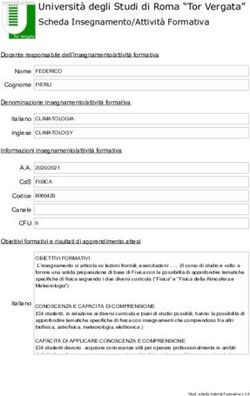 Università degli Studi di Roma "Tor Vergata" Scheda Insegnamento/Attività Formativa