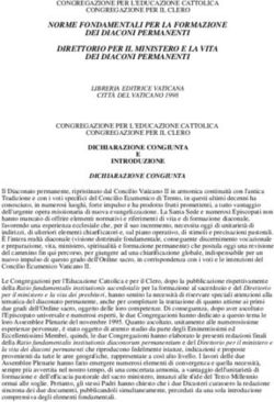 NORME FONDAMENTALI PER LA FORMAZIONE DEI DIACONI PERMANENTI DIRETTORIO PER IL MINISTERO E LA VITA DEI DIACONI PERMANENTI