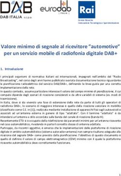 Valore minimo di segnale al ricevitore "automotive" per un servizio mobile di radiofonia digitale DAB+