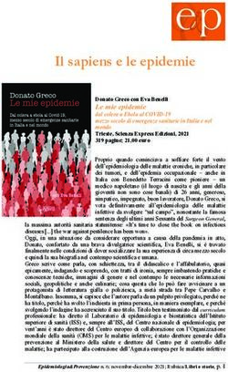Il sapiens e le epidemie - Epidemiologia & Prevenzione