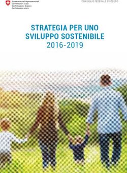 STRATEGIA PER UNO SVILUPPO SOSTENIBILE - 2016-2019 CONSIGLIO FEDERALE SVIZZERO