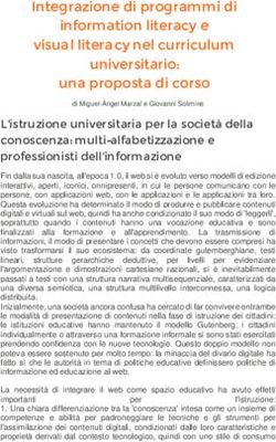 Integrazione di programmi di information literacy e - Voremetur