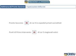 Pronto Soccorso 46 di cui 4 in ospedali privati accreditati Punti di Primo Intervento 10 di cui 2 stagionali estivi