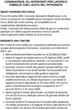 CORONAVIRUS: GLI INTERVENTI PER LAVORO E FAMIGLIE CON L'AIUTO DEL PATRONATO