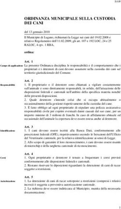 ORDINANZA MUNICIPALE SULLA CUSTODIA DEI CANI