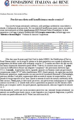 Perch&egrave; una dieta nell'insufficienza renale cronica?