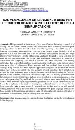 DAL PLAIN LANGUAGE ALL'EASY-TO-READ PER LETTORI CON DISABILIT&Agrave; INTELLETTIVE: OLTRE LA SEMPLIFICAZIONE