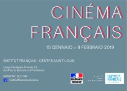 CIN&Eacute;MA FRAN&Ccedil;AIS 15 GENNAIO 8 FEBBRAIO 2019 - Centre Saint-Louis