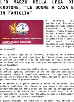 L'8 MARZO DELLA LEGA DI CROTONE: "LE DONNE A CASA E IN FAMIGLIA" - matteoderrico