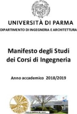 Manifesto degli Studi dei Corsi di Ingegneria - Anno accademico 2018/2019 DIPARTIMENTO DI INGEGNERIA E ARCHITETTURA