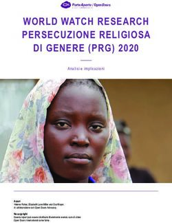 WORLD WATCH RESEARCH PERSECUZIONE RELIGIOSA DI GENERE (PRG) 2020 - Porte Aperte