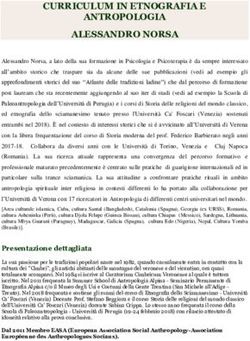 CURRICULUM IN ETNOGRAFIA E ANTROPOLOGIA ALESSANDRO NORSA