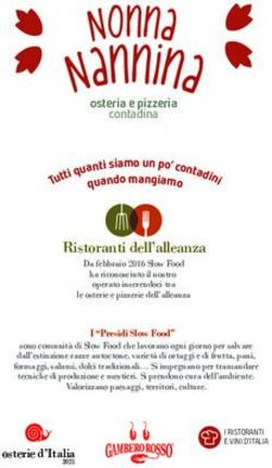 Ristoranti dell'alleanza - q u a ndo mangiamo - Nonna Nannina