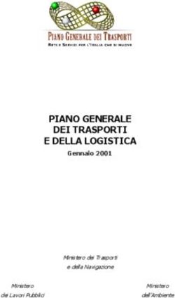 PIANO GENERALE DEI TRASPORTI E DELLA LOGISTICA - Gennaio 2001 Ministero dei Trasporti e della Navigazione