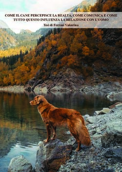 COME IL CANE PERCEPISCE LA REALT&Aacute;, COME COMUNICA E COME TUTTO QUESTO INFLUENZA LA RELAZIONE CON L'UOMO - Tesi di Ferroni Valentina - Scuola ...
