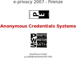 Anonymous Credentials Systems - e-privacy 2007 - Firenze - Gianfranco Ciotti