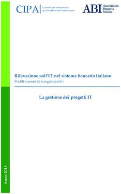 Rilevazione sull'IT nel sistema bancario italiano - Profili economici e organizzativi - CIPA