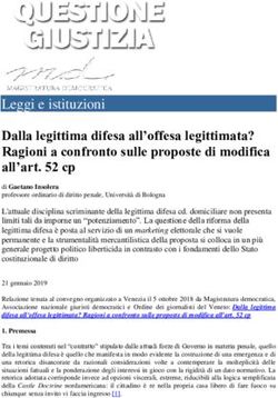 Leggi e istituzioni Dalla legittima difesa all'offesa legittimata? Ragioni a confronto sulle proposte di modifica all'art. 52 cp