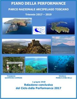 PIANO DELLA PERFORMANCE - PARCO NAZIONALE ARCIPELAGO TOSCANO - Relazione conclusiva del Ciclo della Performance 2017 - Portale della Performance