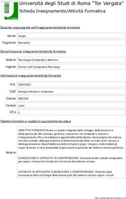 Università degli Studi di Roma "Tor Vergata" Scheda Insegnamento/Attività Formativa