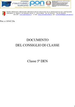 DOCUMENTO DEL CONSIGLIO DI CLASSE - Classe 5ª DEN