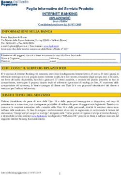 INTERNET BANKING Foglio Informativo del Servizio/Prodotto - Banca ...