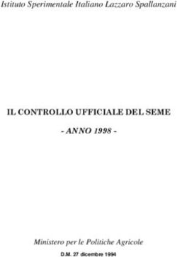 IL CONTROLLO UFFICIALE DEL SEME - ANNO 1998 - Istituto Sperimentale Italiano Lazzaro Spallanzani