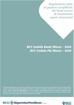 BCC Cedola Reale Marzo - 2020 BCC Cedola Più Marzo 2020 - BCC Risparmio&Previdenza