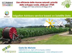Irrigation Advisory service based on Satellite Data - ariespace