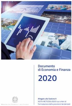 2020 Documento di Economia e Finanza - Allegato alla Sezione II NOTA METODOLOGICA sui criteri di formulazione delle previsioni tendenziali ...
