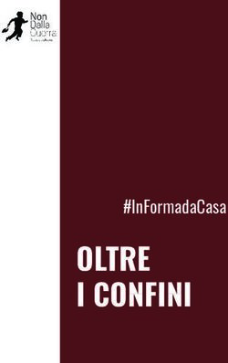 OLTRE I CONFINI #INFORMADACASA - NON DALLA GUERRA