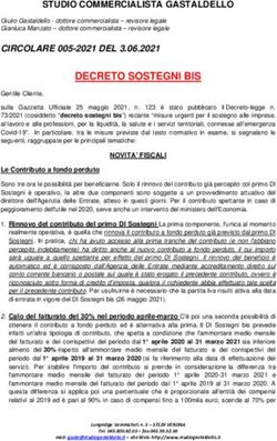 DECRETO SOSTEGNI BIS - Studio Tributario ...