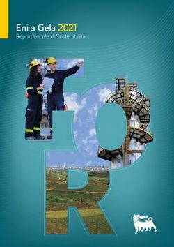 Eni a Gela 2021 Report Locale di Sostenibilit&agrave; - Report Locale di Sostenibilit&agrave;