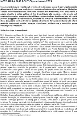 NOTE SULLA FASE POLITICA - autunno 2019 - Collettivo Tazebao