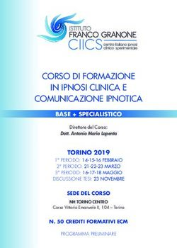 CORSO DI FORMAZIONE IN IPNOSI CLINICA E COMUNICAZIONE IPNOTICA - ciics