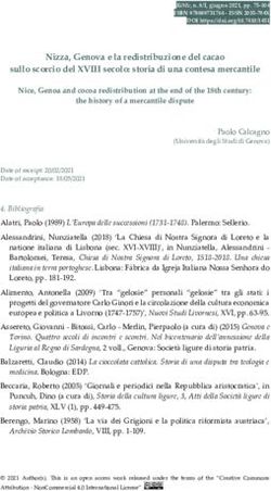Nizza, Genova e la redistribuzione del cacao sullo scorcio del XVIII secolo: storia di una contesa mercantile