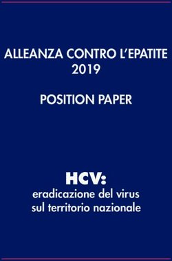 HCV: ALLEANZA CONTRO L'EPATITE 2019 POSITION PAPER - eradicazione del virus sul territorio nazionale - EpaC