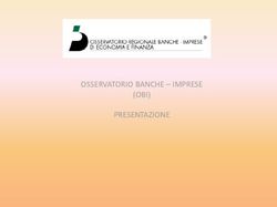 OSSERVATORIO BANCHE - IMPRESE (OBI) PRESENTAZIONE