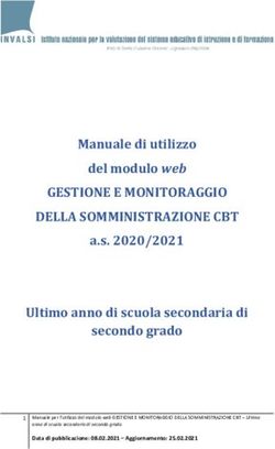 GESTIONE E MONITORAGGIO DELLA SOMMINISTRAZIONE CBT