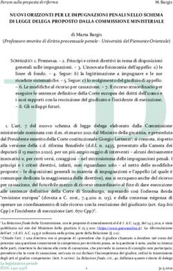 NUOVI ORIZZONTI PER LE IMPUGNAZIONI PENALI NELLO SCHEMA DI LEGGE DELEGA PROPOSTO DALLA COMMISSIONE MINISTERIALE - La legislazione ...