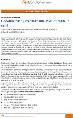 CORONAVIRUS: GOVERNARE UNA PMI DURANTE LA CRISI - MYSOLUTION