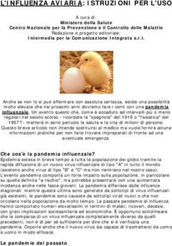 L'INFLUENZA AVIARIA: ISTRUZIONI PER L'USO
