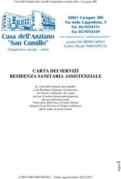 CARTA DEI SERVIZI RESIDENZA SANITARIA ASSISTENZIALE - Casa dell ...