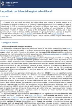 L'equilibrio dei bilanci di regioni ed enti locali