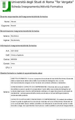 Università degli Studi di Roma "Tor Vergata" Scheda Insegnamento/Attività Formativa