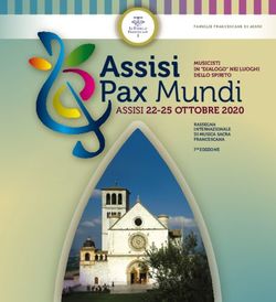 ASSISI 22-25 OTTOBRE 2020 - MUSICISTI IN "DIALOGO" NEI LUOGHI DELLO SPIRITO - Assisi Pax Mundi