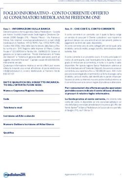 Foglio inFormativo - conto corrente oFFerto ai consumatori mediolanum Freedom one - CONTO CORRENTE OFFERTO AI ...