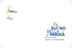 QUINTA EDIZIONE Napoli | 1 8 15 dicembre 2019 - Fondazione Turchini